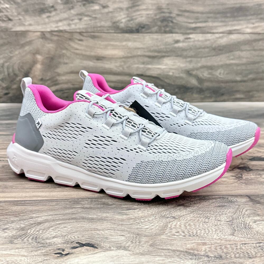 NIB Rieker R-Evolution Shelby 03 Sneakers Trainer 8 39 Gray Pink - Picture 3 of 12